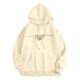thumbnail image 3 of SIYUDAN Women's Hoodies Sweatshirts Long Sleeve Hoodie Pullover Sweatshirt Unisex HoodieGrey Hoodie Women Fall Jacket Street Style, 3 of 6