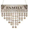 thumbnail image 1 of Family Birthday Calendar with Labels, Wooden Wall Hanging Board, Birthday Reminder Plaque, Gifts for Mom, 1 of 4