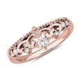thumbnail image 1 of 0.15 Carat Excellent Rond Coupe Naturelle Diamond Belle Bande d'Éternité pour Mariée Solide 14K Or Rose Taille 5, 1 of 7
