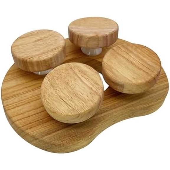 Wooden Sauna Headrest with Rotatable Disc - Ergonomic Sauna Pillow for Neck & Shoulder Pain Relief, Head Support and Relaxation - Natural Pine Wood Sauna Accessory for Home Spa, Gym$$Garden & Patio