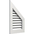 thumbnail image 2 of Ekena Millwork 16"W x 28"H Half Peaked Top Right (21"W x 33 3/8"H Frame Size) 4/12 Pitch: Functional, PVC Gable Vent w/ 1" x 4" Flat Trim Frame, 2 of 14
