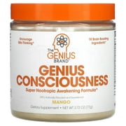 Nootropic Brain Supplement Powder - Boost Focus, Cognitive Function & Memory Booster, Mango, Genius Consciousness by the Genius Brand