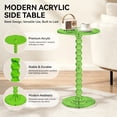 thumbnail image 3 of sexaoalx Acrylic Round Side Table, Clear End Table for Small Space, Modern Bedside Table with Column Base for Living Room Bedroom Balcony, Easy 5-Min Assembly, 3 of 9
