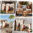 thumbnail image 5 of Thanksgiving Turkey Outdoor Waterproof Pillow Covers, Fall Pumpkins Maple Leaves Rustic Decorative Rectangle Throw Pillowcase Sofa Cushion Sham for Patio/Couch/Chair, 20"x12" 2 Pack, 5 of 8