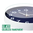 thumbnail image 2 of Sanmadrola Wall Clocks Battery Operated,12 inch Silent Non Ticking Modern Wall Clock for Living Room Bedroom Kitchen Office Classroom Decor Glass Front Navy Blue, 2 of 8