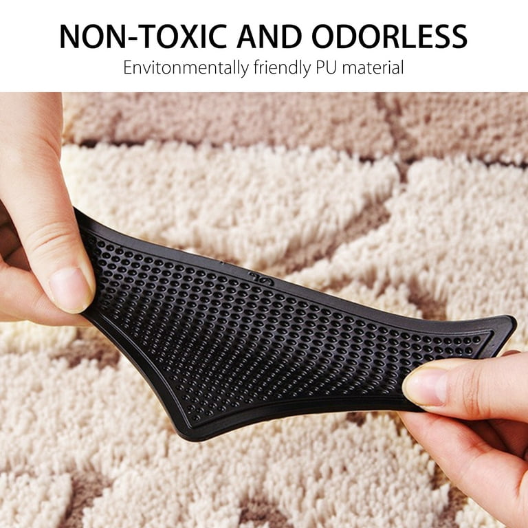 8PCS Carpet Mat Grippers Non Slip Rubber Rug Sticker Skid Tape Reusable  Adhesive
