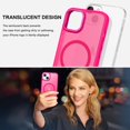 thumbnail image 3 of Funda de teléfono BENTOBEN para iPhone 14 Plus, translúcida, rosa intenso, 3 of 9
