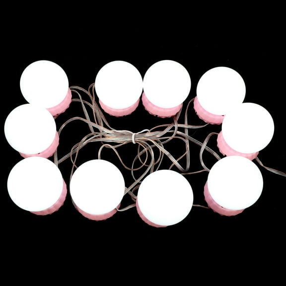 Eease LED Mirror Lights Makeup Vanity Dresser Set USB Charging Bulb Lights (Pink)