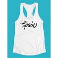 thumbnail image 3 of Spain Cursive  Tank Women -Image by Shutterstock, Female x-Large, 3 of 4