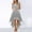 mhy# Grey799, variant on LIIPEE Tea Party Dresses For Woman Sleeveless Floral Embroidery Lace Patchwork Crewneck High Waist Pleated Irregular Split Tea Length Chiffon Wedding Guest Dress Elegant Fashionable Gowns,BU2,XS