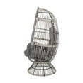 thumbnail image 6 of Aceson Outdoor Wicker Swivel Egg Chair with Cushion, Gray, Dark Gray, and Taupe, 6 of 10