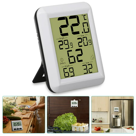 Large LCD  Indoor Thermometer Humidity Monitor Weather Station with Temperature Gauge Humidity Meter Hygrometer,Simple Humidity Level Indicator for Home Office Farms Warehouses,