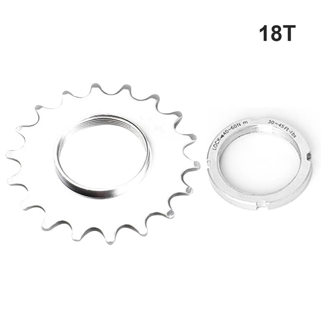 Baohd Fixed Gear Mountain Bike Wheel Cogs Sprocket Lock Rings Maintenance Cycling Crankset Accessories Replacing Parts 18T