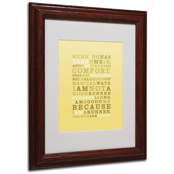 Trademark Fine Art "Strong Runner I" Canvas Art by Megan Romo, Wood Frame