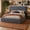 Gray, variant on Upholstered Bed Frame, a Low-Profile Cloud-Style Bed Frame Featuring an Upholstered Headboard, 360° Foam Edging, and a Metal Base; Easy to Assemble; Queen Size,Green