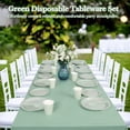 thumbnail image 4 of 127 Pcs Sage Green Party Supplies, Sage Greenery Disposable Tableware Set with Tablecloths, Paper Plates, Napkins, Cups, and Forks, Party Decorations for Bridal Shower, Wedding, Serve 25 Guests, 4 of 7