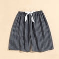 thumbnail image 2 of Gym Shorts Women Pack Summer Plaid Pajama Shorts for Women, Comfy Loose Fits Casual Bottoms, Elastic Waist Soft Short Pants Loungewear Dark Gray One Size, 2 of 5