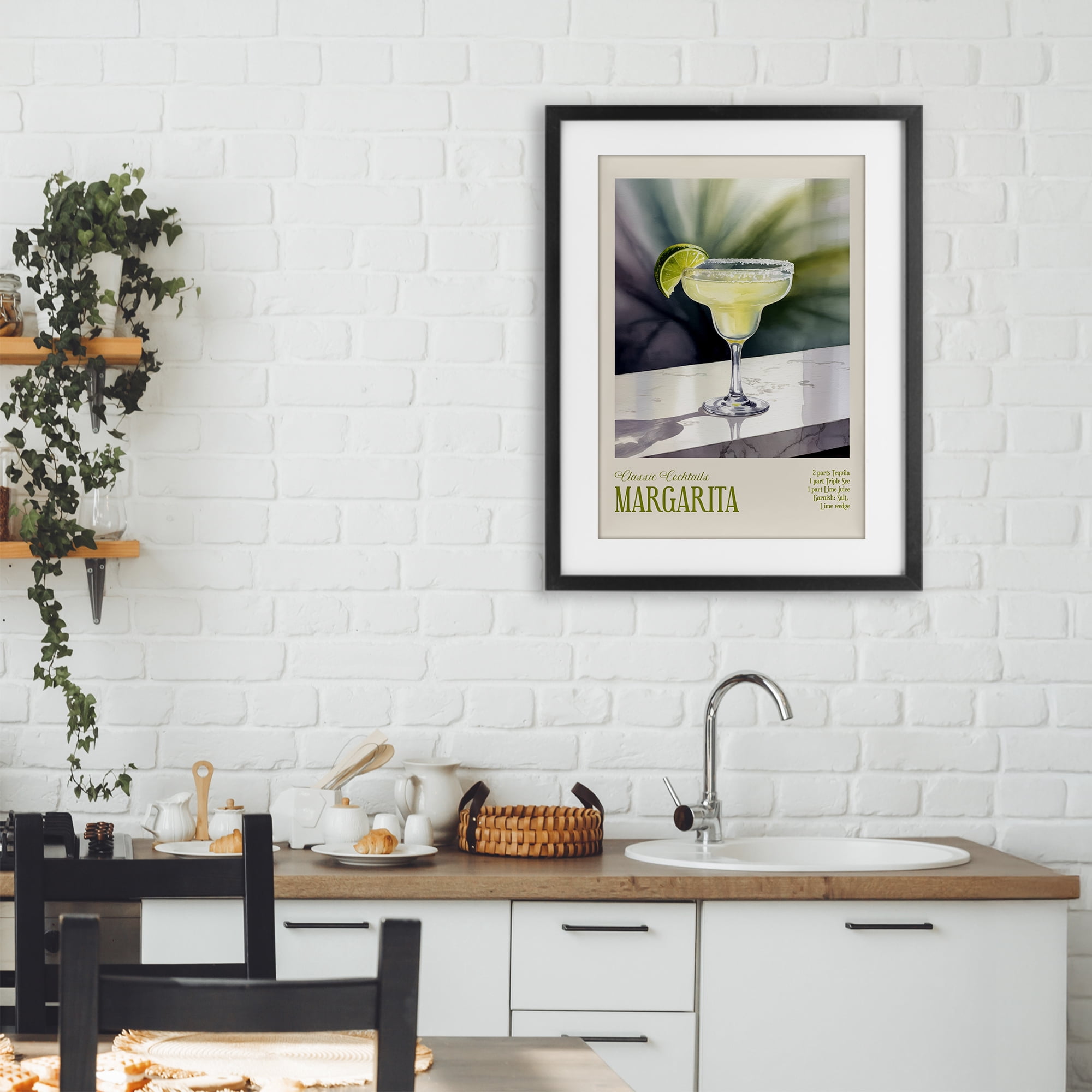 Stupell Industries Margarita on Marble Black Framed Print Under Glass, design by Andreas Magnusson