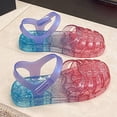 thumbnail image 3 of Dakaela 2-11Y Jelly Sandals for Girls Closed Toe Princess Summer Dress Shoes Fisherman Gladiator Water Beach Flat Sandal for Toddler Kid Blue, 3 of 8
