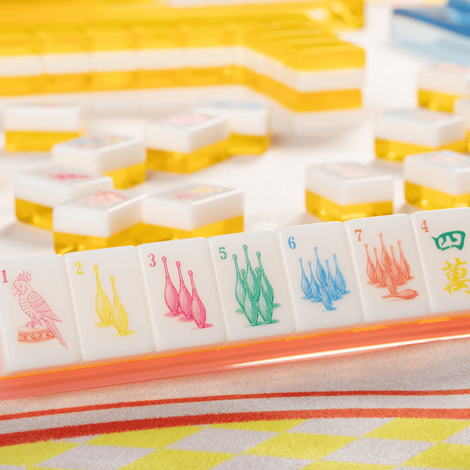 Maison Lude Cirquejong 160 Piece Mahjong Tiles with Carry Case