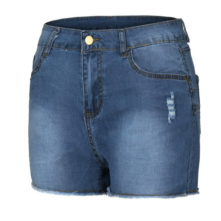 Women High Waisted Jean Shorts Womens Skinny Jeans With Pockets Butt Lift  Tummy Control Sexy Hot Mini Denim Shorts