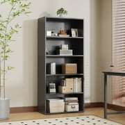 EDX 5 Tier Bookcase Storage, 53 Inch Large Tall Floor Standing Open Bookshelf for Home Office, Living Room, and Bedroom, Black