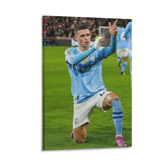Phil Foden Canvas Poster Wall Art Picture Painting Poster Canvas Print Posters Artworks Bedroom Living Room Decor 24x36inch(60x90cm)