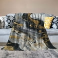 thumbnail image 2 of Nawypu Black Gold Marble Style Device Blanket  Throw Blanket Holiday Square Birthday Blanket for Easter Gifts Home Couch Sofa Bed Room Blanket, 2 of 6