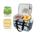 thumbnail image 2 of FORMRS Insulated Cooler Bag 24 Cans Capacity Soft Leakproof Lunch Box with Side Pockets, Light Blue Lemon, 2 of 7
