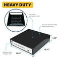 thumbnail image 3 of 16inch Heavy Duty Manual Push-Open Cash Drawer with 5Bill/5Coin, Removable Till, Stainless Steel Front with Single Large Media Slot, Black 2. 16inch PUSH (MANUAL) 1. Black + Stainless Stell Front, 3 of 8