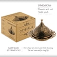 thumbnail image 5 of Crystalia Decorative Candy Bowl with Dome, Traditional Delight Container with Serving Dish, Ottoman Design Decorative Ellipse Delight Bowl with Lid, Vintage Turkish Delight Bowl (Gold), 5 of 6