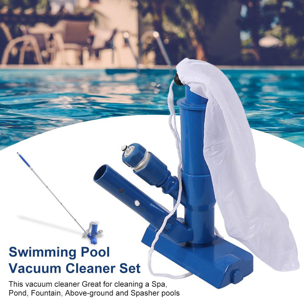 LLONG Portable Pool Vacuum Jet Underwater Cleaner Swimming Pool Cleaner Ideal for Hot Tub and Spa Cleaning In-Ground and Above Ground Pool Steps Cleans Dirt Sand & Silt and Leaves 
