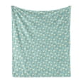thumbnail image 1 of Bird Soft Flannel Fleece Throw Blanket, Doodle Style Nordic Flying Animals and Cages, Cozy Plush for Indoor and Outdoor Use, 50" x 60", Seafoam Ivory Marigold, by Ambesonne, 1 of 6