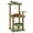 green, variant on PEQULTI 45" Plush Multi-Tier Cat Tree with Large Perch, Cat tower for Multi-cat Households,&nbsp;Beige