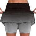 thumbnail image 2 of Short Shorts for Women Summer Breathable High Waist Skort with Pockets Gradient Color Casual Sporty Active Wear Shorts Grey XXXXL, 2 of 5