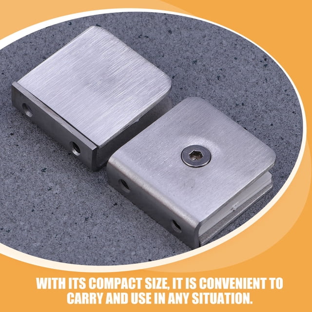 Luxshiny 2Pcs Stainless Steel Mirror Clips Plated Silver Glass Retainer Brackets for Firm Fixing