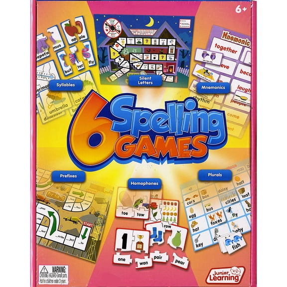 Junior Learning Spelling Games Set, 6 Years, Educational Board Games for Language Arts