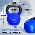 thumbnail image 4 of Yes4All 55 lb Heavy Kettlebell Vinyl Coated Cast Iron for Dumbbell Weights Exercises, Hand and Heavy Weights Gym, Fitness, Full Body Workout Equipment Push up, Grip and Strength Training, Blue, 4 of 5