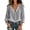 Gray, variant on Womens 3/4 Length Puff Sleeve Tops V-Neck Ruffle Loose Casual Tunic Shirts Solid Lightweight Flowy Summer Fall Beach Vacation Shirts