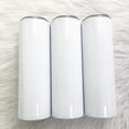 thumbnail image 2 of 20oz Blank Gloss White, Matte White or Silver Stainless Steel Skinny Straight Sublimation Tumblers, 2 of 8