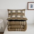 thumbnail image 5 of Manfei Retro Grid Twin Comforter Sets,Classic Plaid Bedding Set,Brown Gray,Black Reversible,2-Piece,1 Comforter and 1 Pillowcase,2-Piece,1 Comforter and 1 Pillowcase, 5 of 7