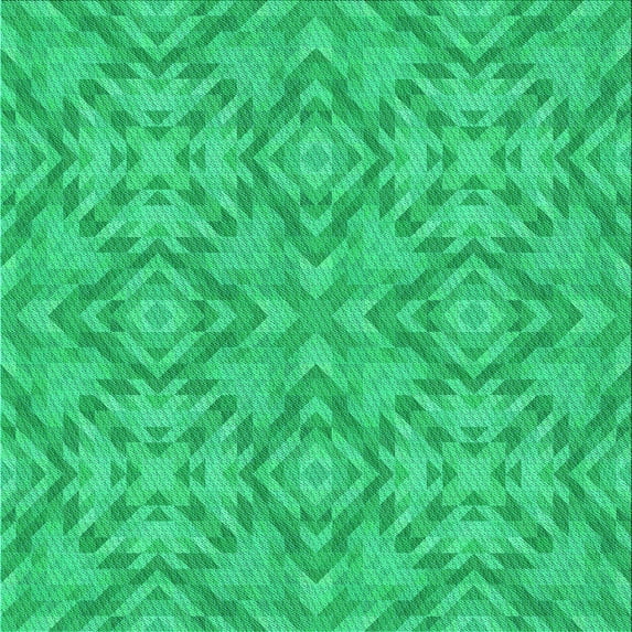 Ahgly Company Indoor Square Patterned SpringGreen Area Rugs, 8' Square