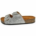thumbnail image 3 of LAVRA Women's Slide Buckle T-Strap Cork Footbed Platform Flip Flop Shoes Sandals, 3 of 4