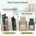 thumbnail image 3 of Pirecart Patio Chairs Set of 8 Outdoor Stackable Armrest Chairs with Textilene, Metal Frame, 3 of 11