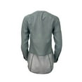 thumbnail image 3 of 9/15 Women's Button Front Lightweight Long Sleeve Blouse, Blue Stone, 2, 3 of 3