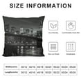 thumbnail image 5 of Heduofu Brooklyn Bridge New York Cityscape Manhattan Skyline Night Cotton Linen Square Throw Waist Pillow Case Decorative Cushion Cover Pillowcase Sofa White, 5 of 5
