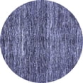 thumbnail image 1 of Ahgly Company Indoor Round Abstract Blue Modern Area Rugs, 3' Round, 1 of 4