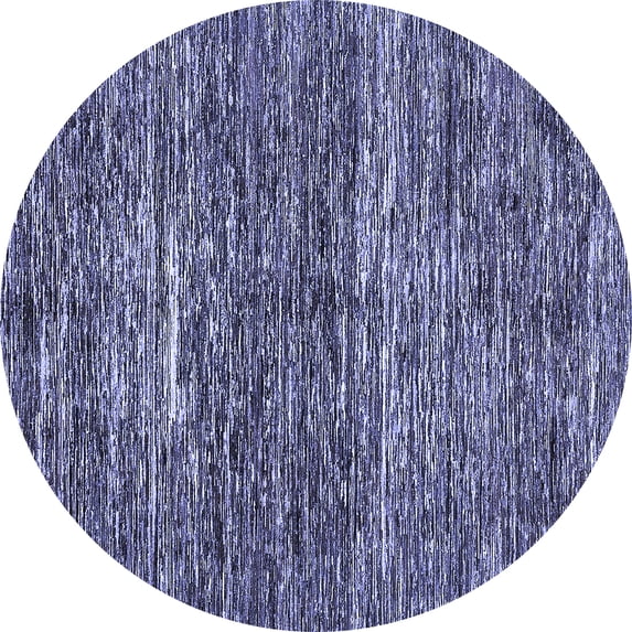Ahgly Company Indoor Round Abstract Blue Modern Area Rugs, 3' Round