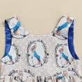 thumbnail image 4 of Douhoow Infant Baby Girl's Two-Piece Set Easter Rabbit Print Sleeveless Backless Romper Tie-Up Hat, 4 of 9