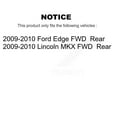 thumbnail image 2 of Kugel Front Rear Wheel Bearing and Hub Assembly Kit for Car 2009-2010 Ford Edge Lincoln MKX FWD - Left Right Side (Driver Passenger) K70-101599, 2 of 8